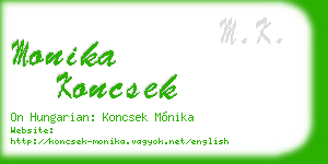 monika koncsek business card